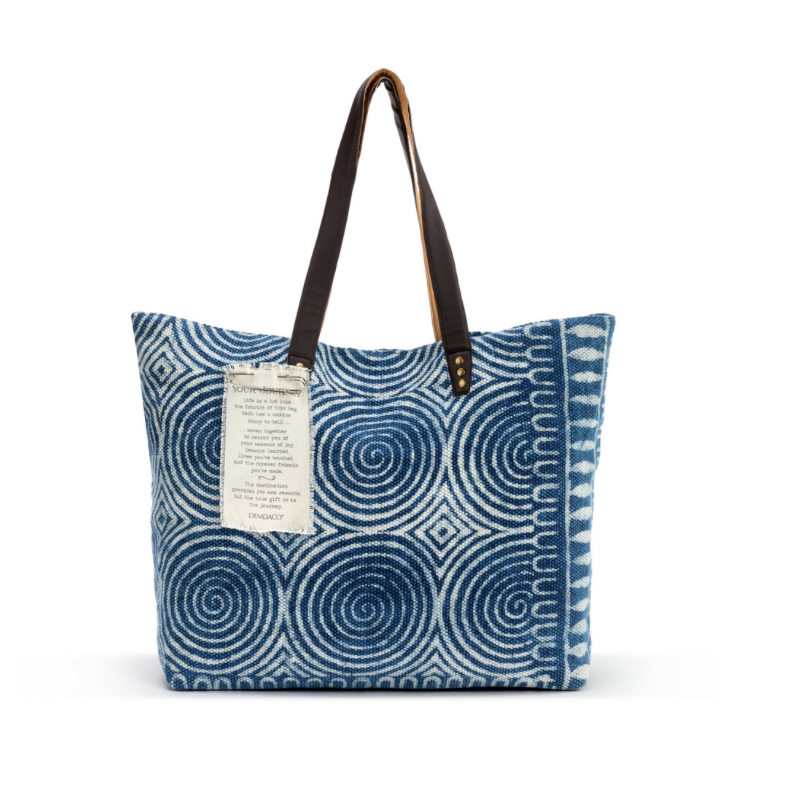 Indigo Block Print Tote Indigo Block Print Tote