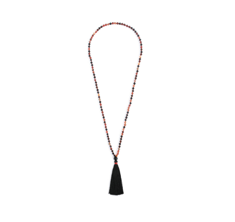 Red Thread Necklace with Black Tassle Red Thread Necklace with Black Tassle